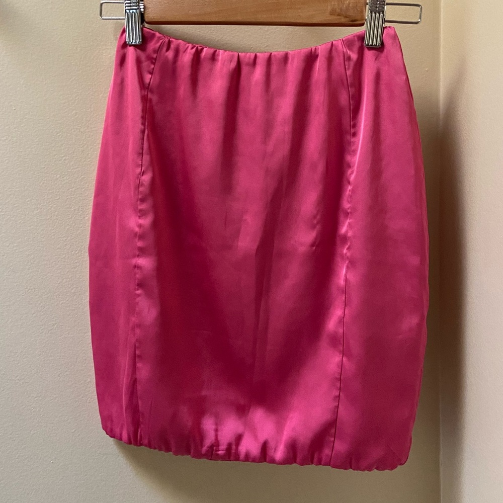 Bright pink miniskirt